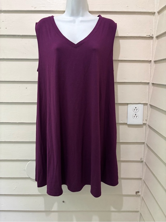Zenana Outfitters Tops - 🔥5 for $25🔥 Zenana Premium Plum V-Neck Sleeveless Swing Tunic Dress